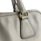 Prada Saffiano Lux Leather Grey 2Way Shopping Bag