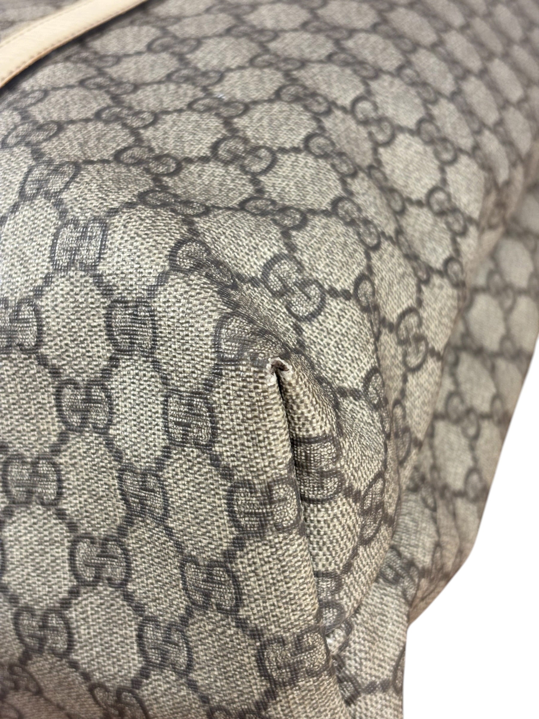 Gucci Beige GG Supreme Monogram Joy Vertical Tote Bag