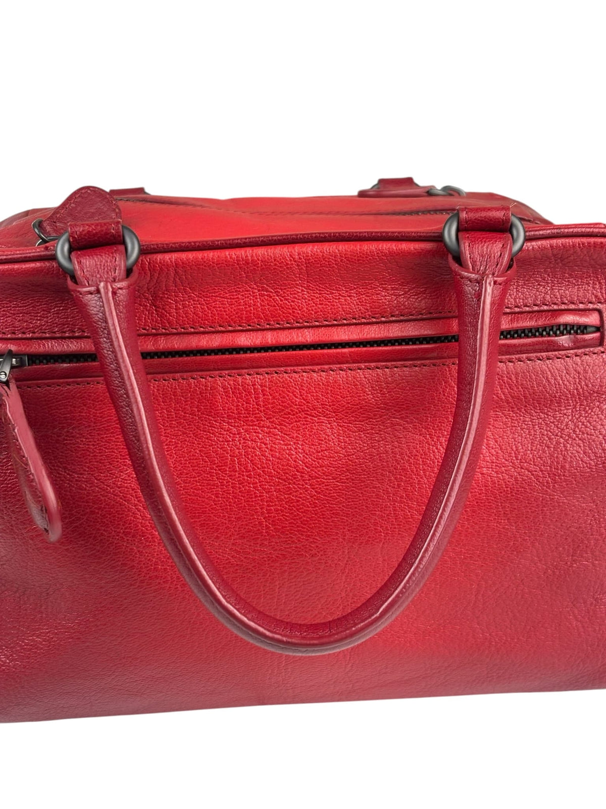 Bottega Veneta Red Leather Brera Handbag