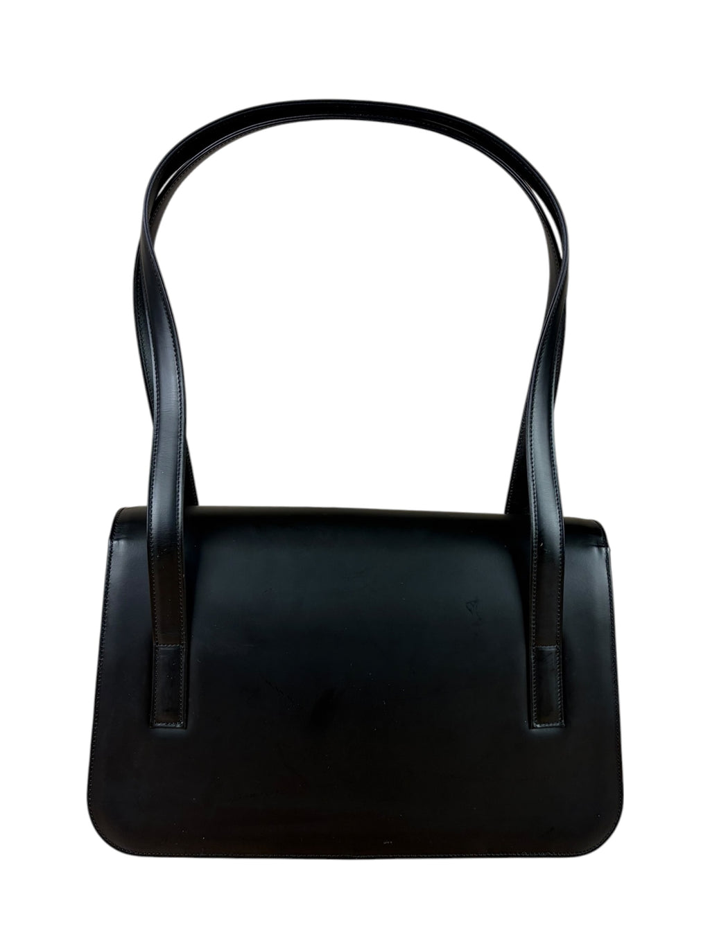 Burberry Black Leather Shadow Horse Nova Check Handbag