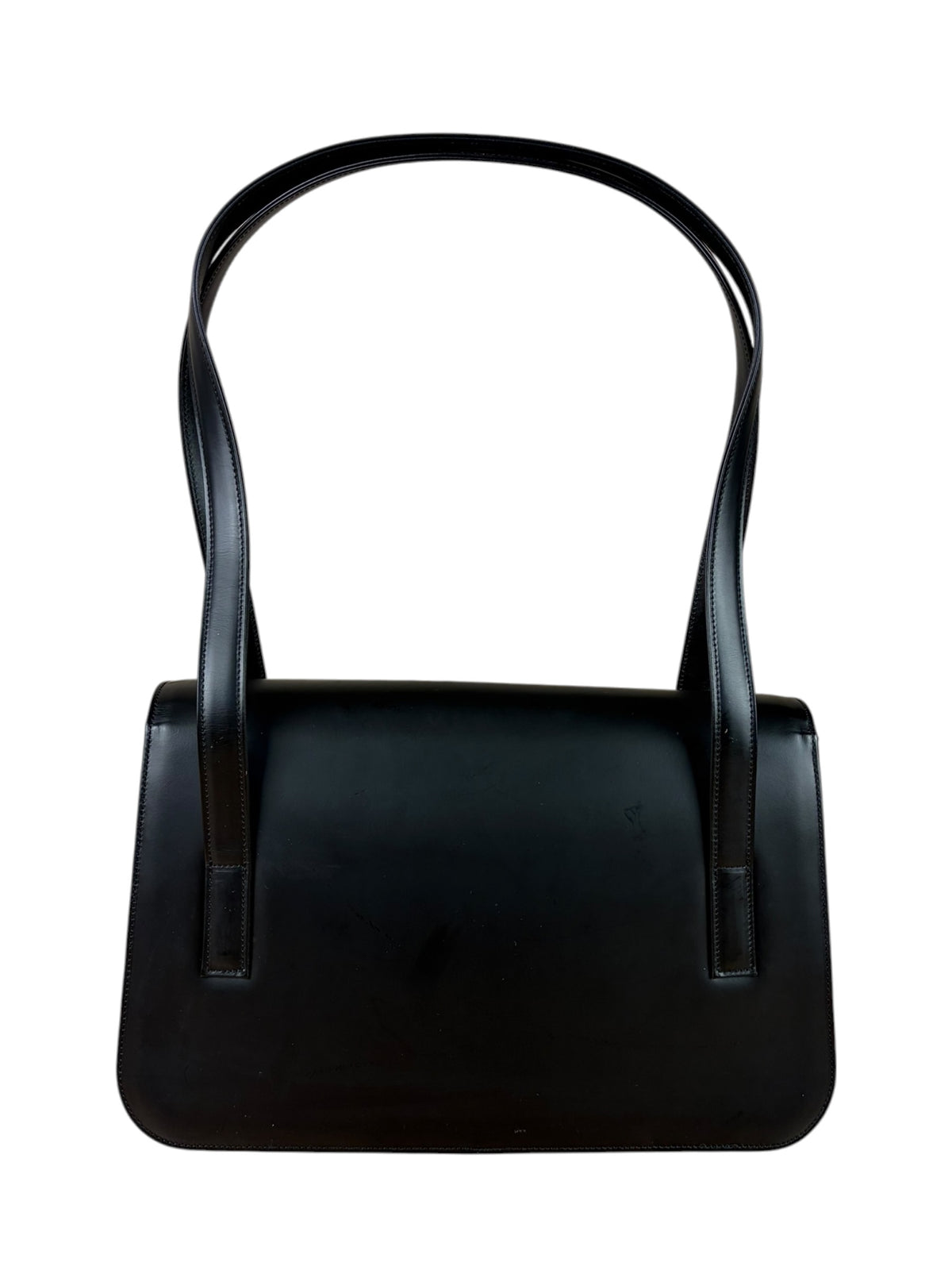 Burberry Black Leather Shadow Horse Nova Check Handbag