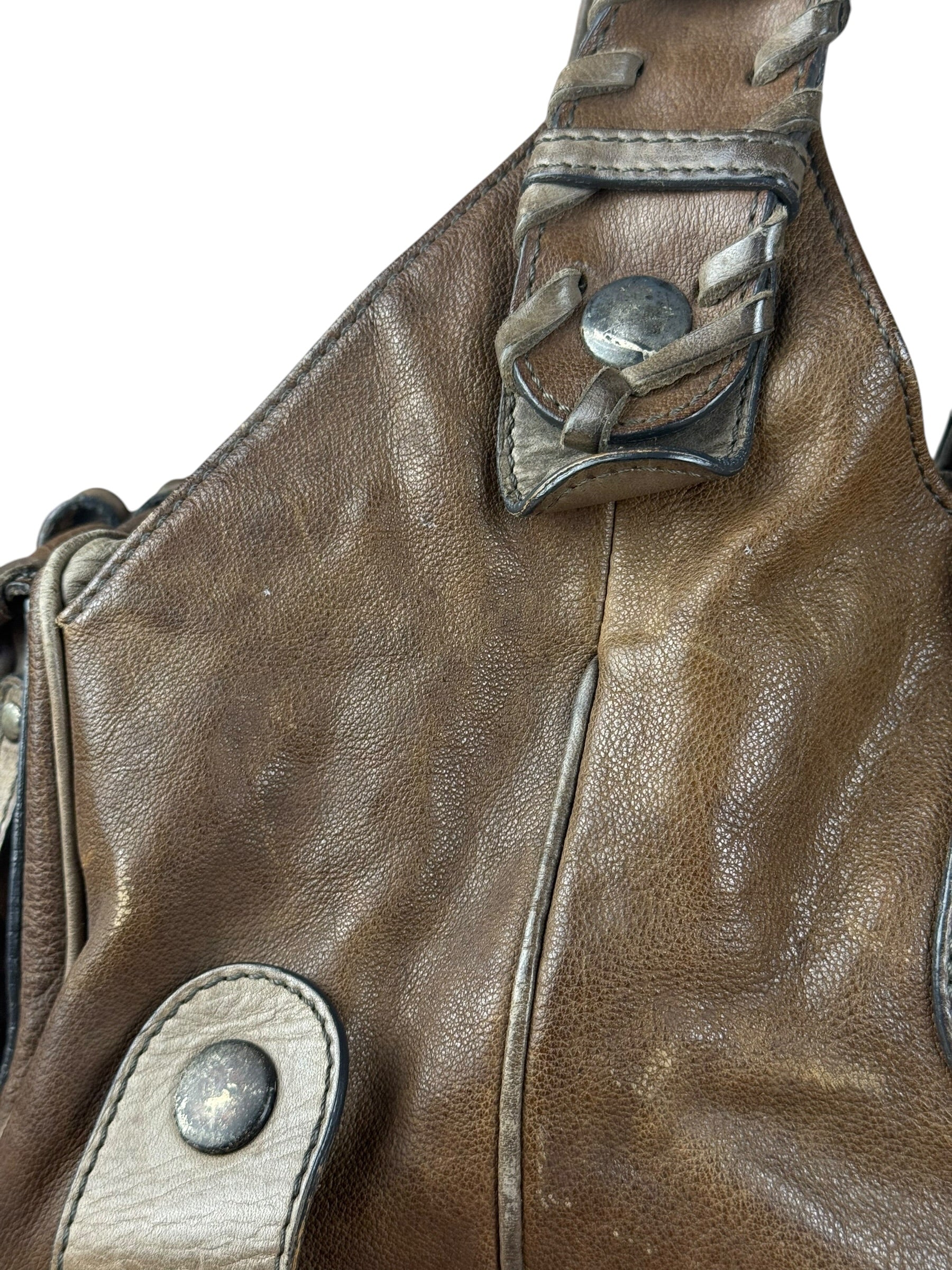 Chloe Vintage Brown Leather Silverado Shoulder Bag