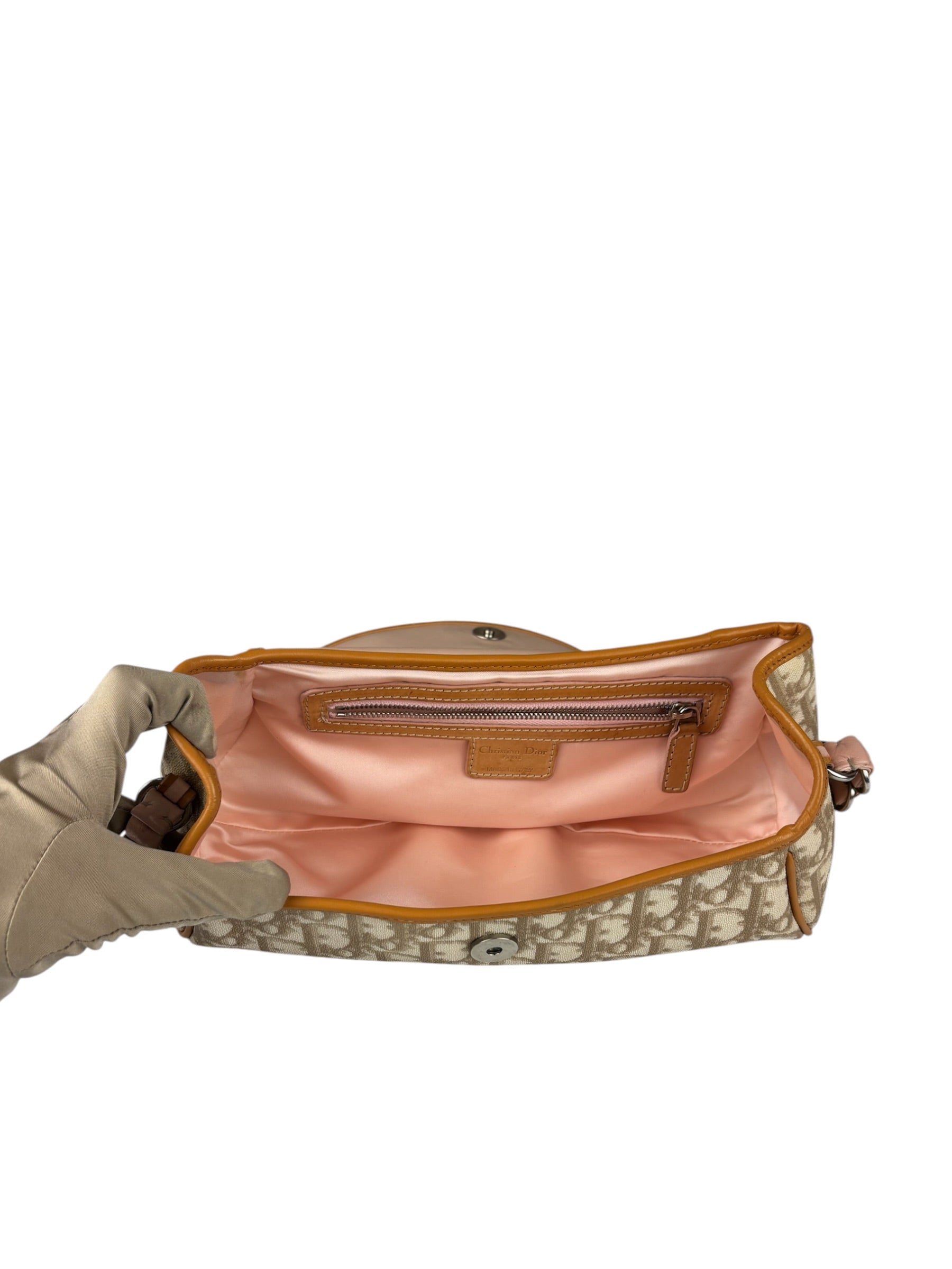 Christian Dior Leather Trotter Romantique Flap Shoulder Bag
