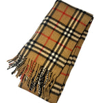 Burberry Brown Check Cashmere Scarf