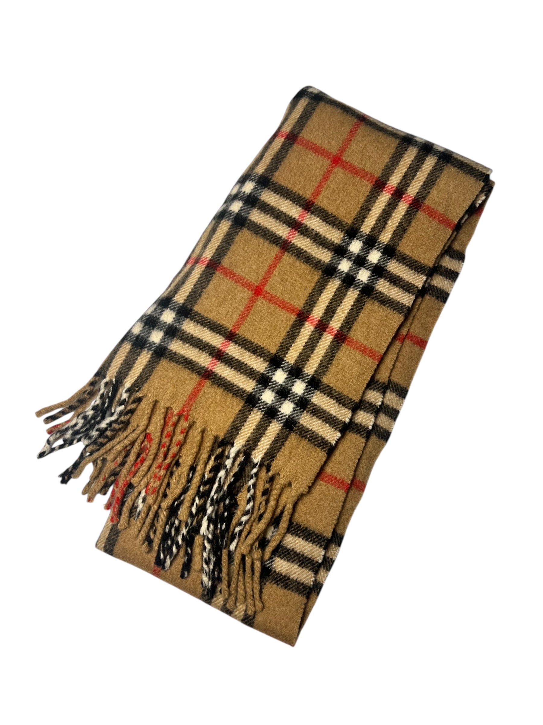 Burberry Brown Check Cashmere Scarf
