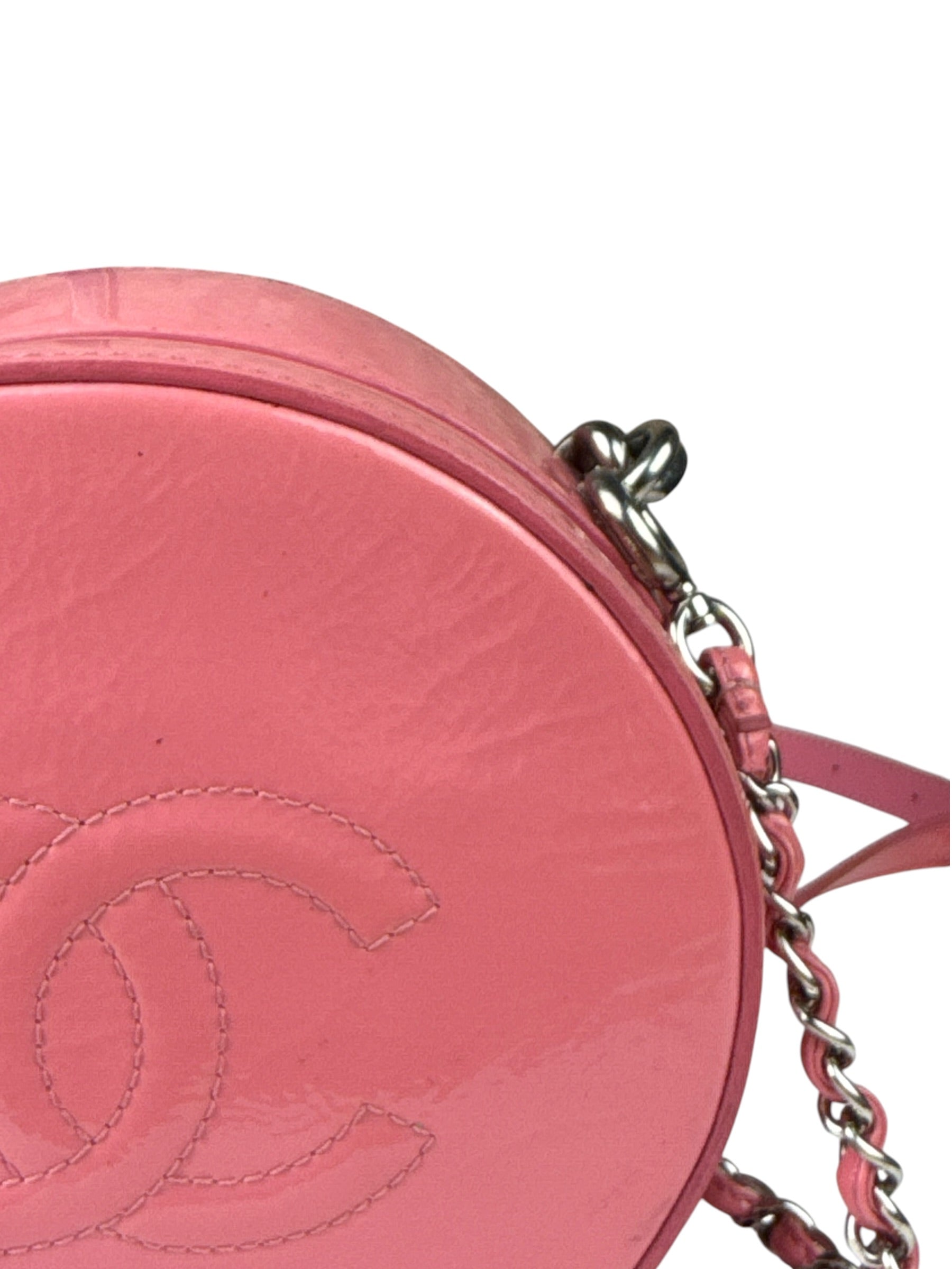 Chanel Pink Patent Leather Round as Earth Two-Way Bag 2018