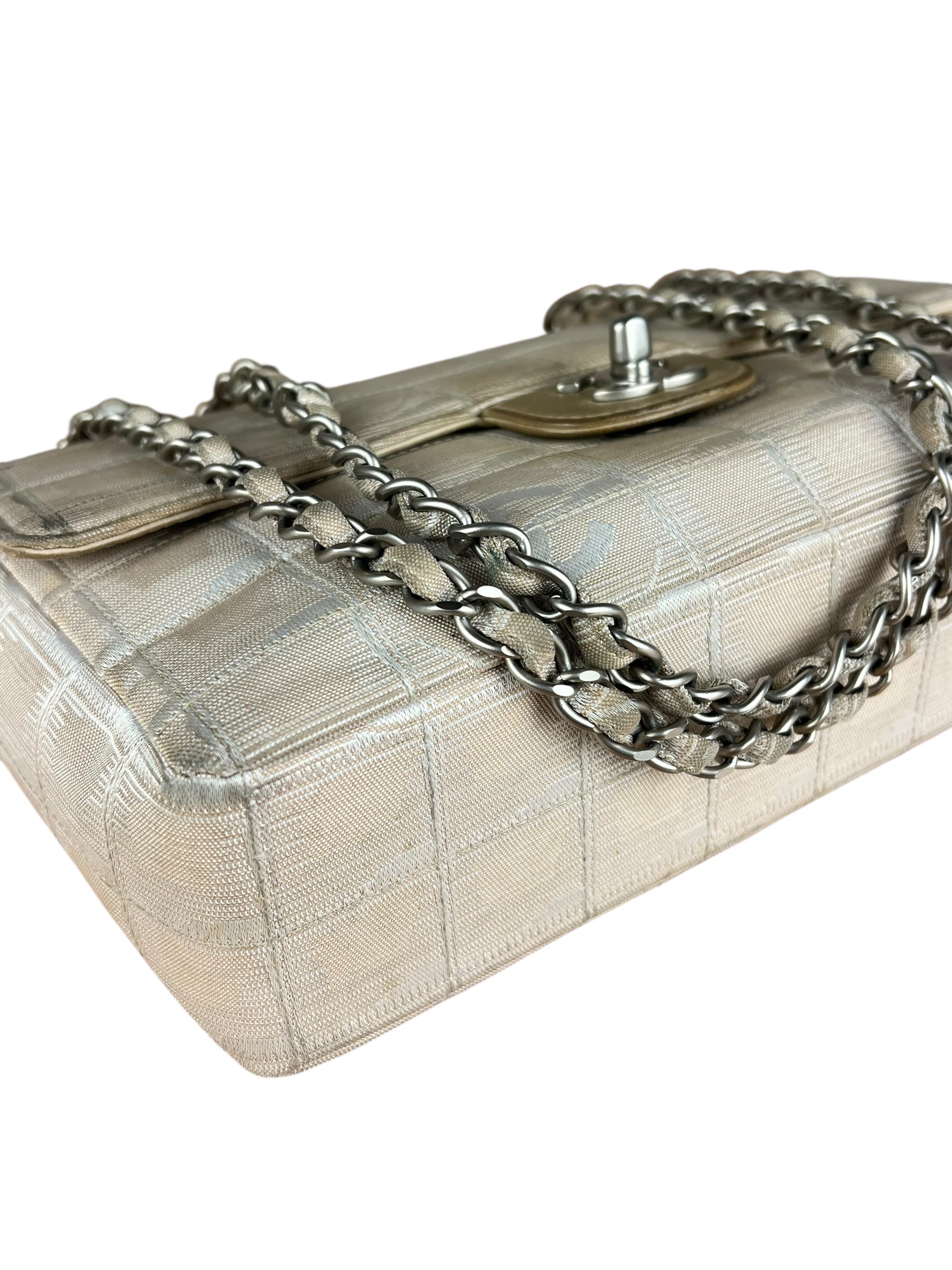 Chanel Vintage Beige Travel Line Classic Flap 2001