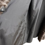 Vintage Russian Squirrel Greyish Brown Reversible Fur & Silk Coat