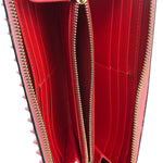 Christian Louboutin Panettone Bicolor Studded Long Zip Around Wallet
