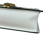 Gucci White Leather Sylvie Chain Shoulder Bag