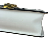 Gucci White Leather Sylvie Chain Shoulder Bag
