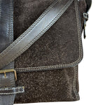 John Varvatos Suede Messenger Bag