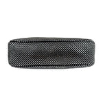 Prada Black Satin/Saffiano Leather Trim  Re-Edition Crystal-Studded Mini Pochette 2005