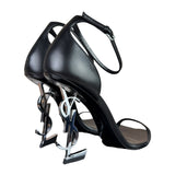 YSL Black Opyum YSL Logo Heels