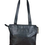 Chanel Vintage Black Leather Zip Shoulder Bag - 1998