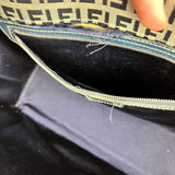 Fendi FF Buckle Navy Zucca Tote Handbag