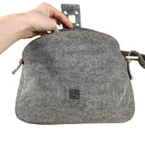 Fendi Light Denim Toned Canvas Baguette Shoulder Bag