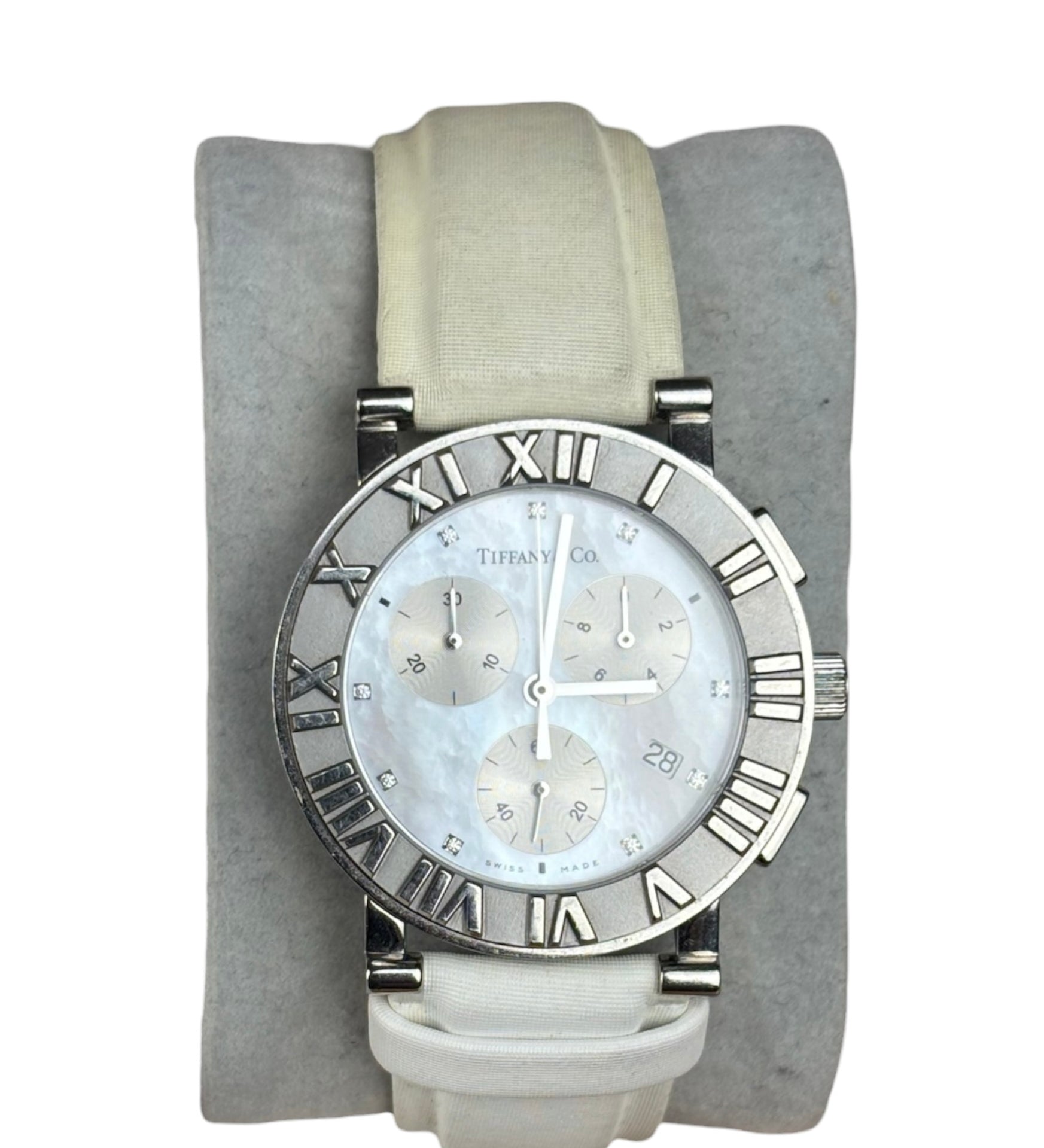 Tiffany & Co. Atlas Chronograph Mother Of Pearl Dial