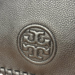 Tory Burch Black Marion Whipstitch Flap Shoulder Bag