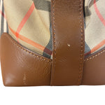 Burberry Vintage House Haymarket Check Dome Satchel Handbag