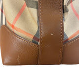 Burberry Vintage House Haymarket Check Dome Satchel Handbag