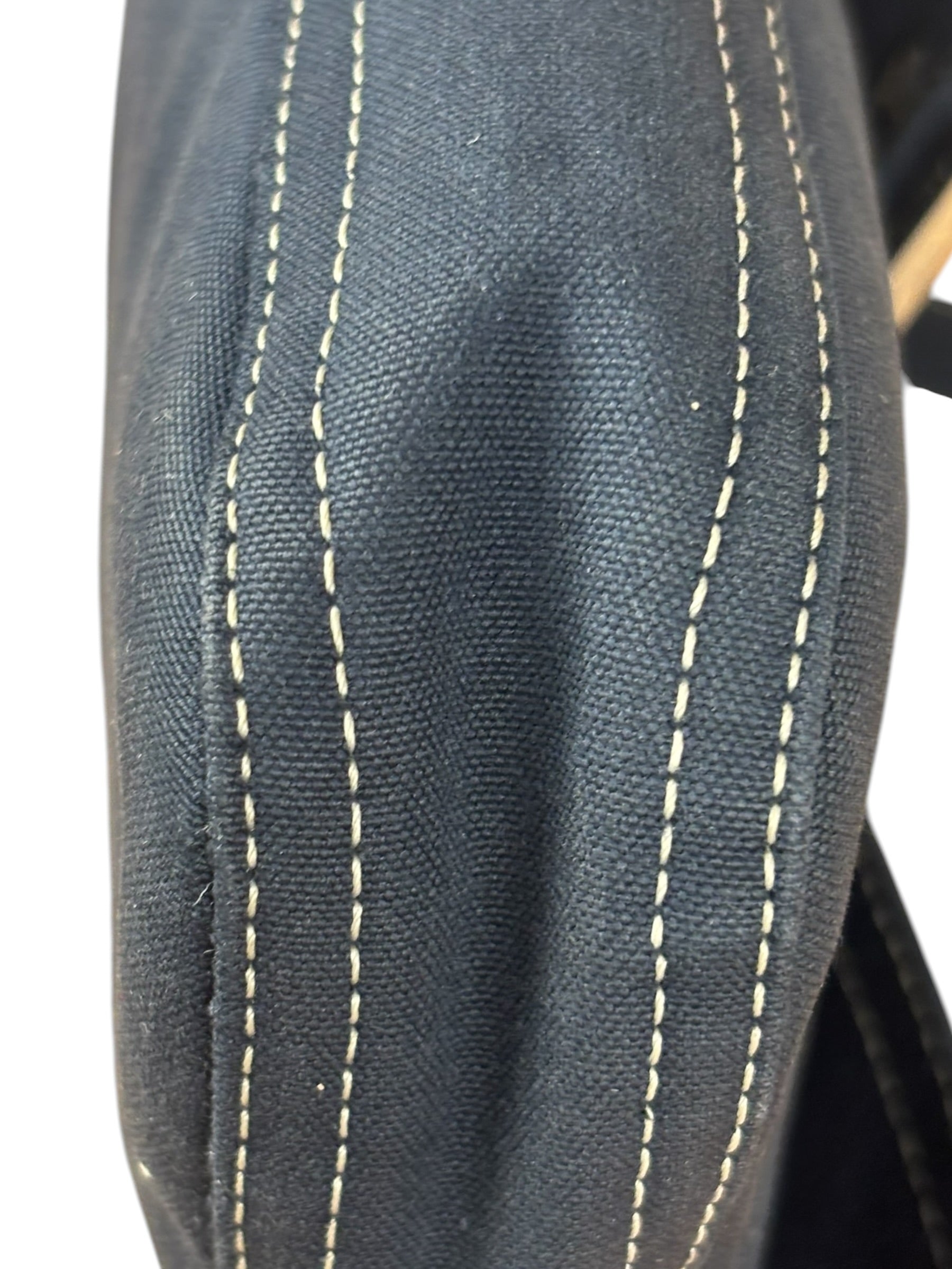 Fendi FF Wave Buckle Denim Baguette