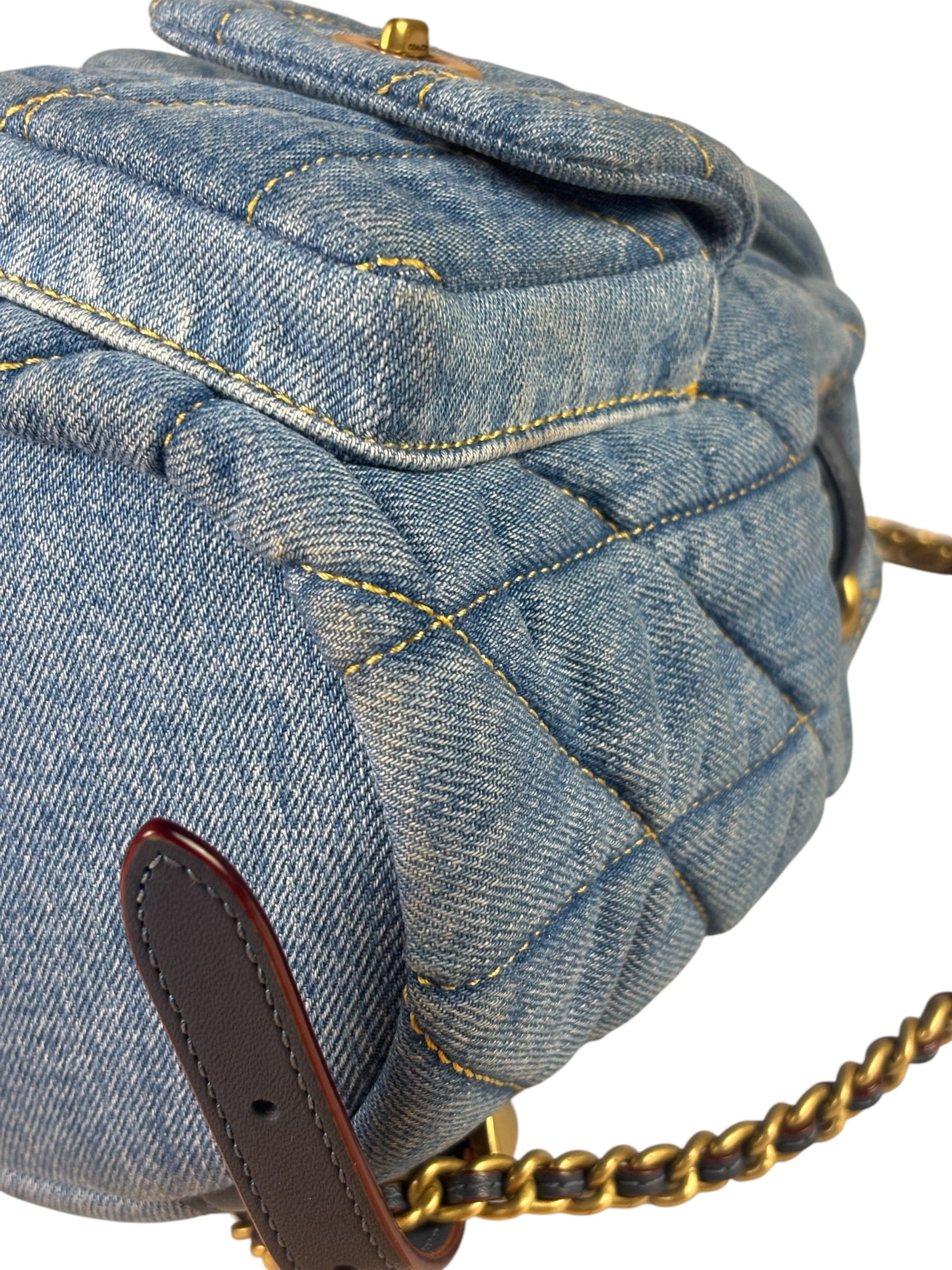Coach Blue Denim Mini Tabby Backpack