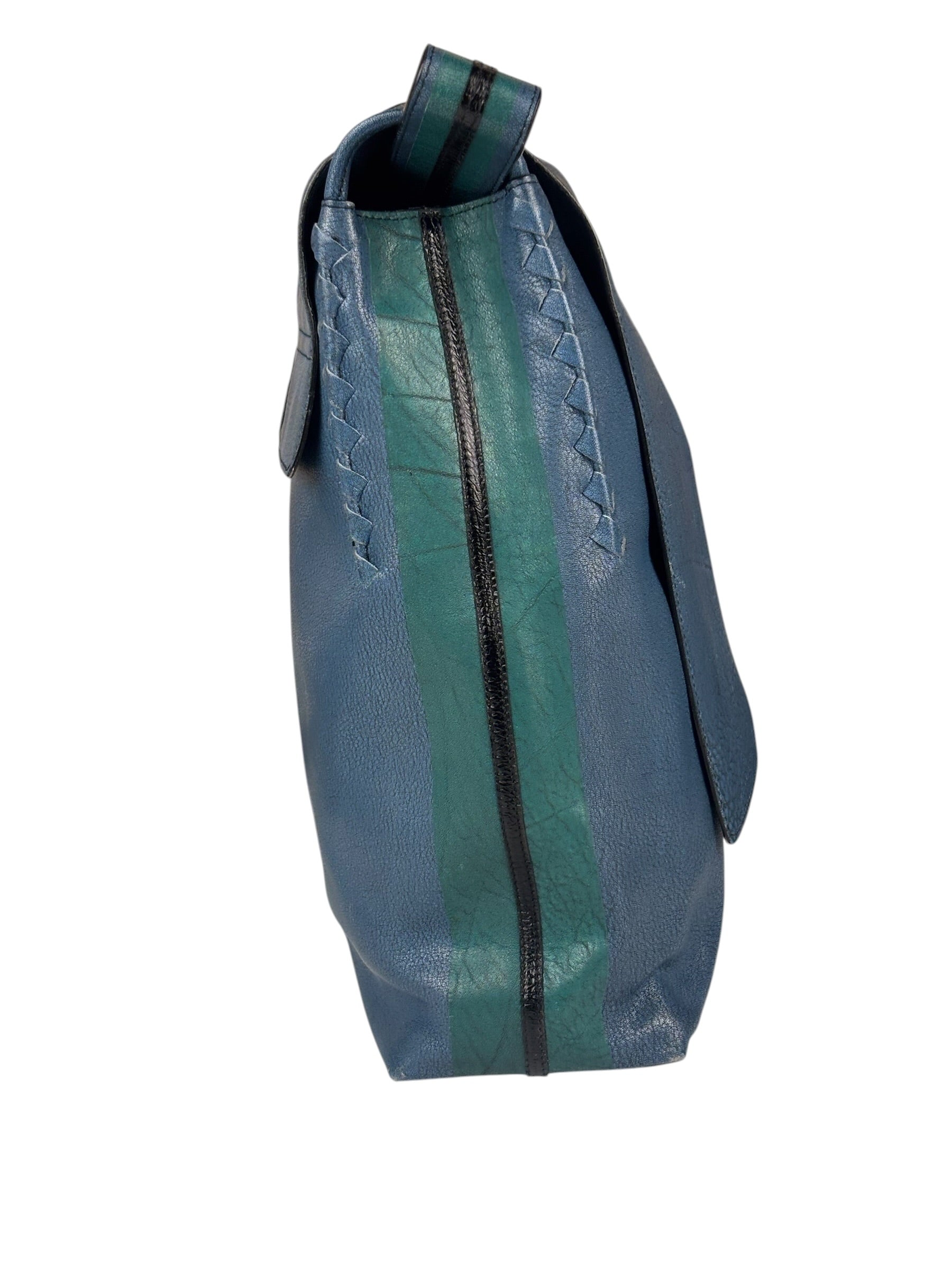 Bottega Veneta Navy Blue Messenger Bag