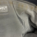 Chanel Dark Navy Quilted Leather Coco Pleats Chain Tote 2012