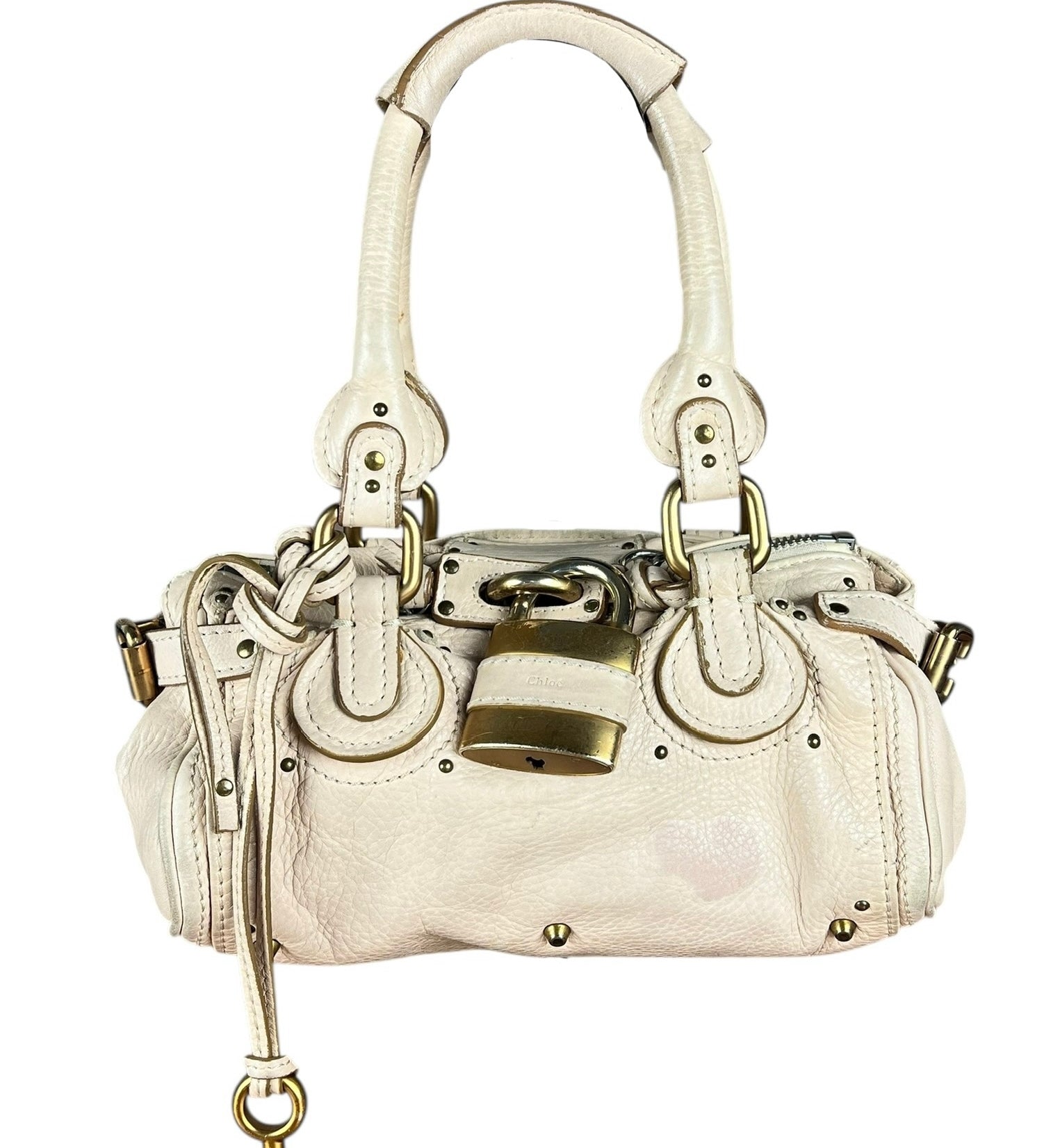 Chloe Vintage Mini Chloe Paddington Bag Beige