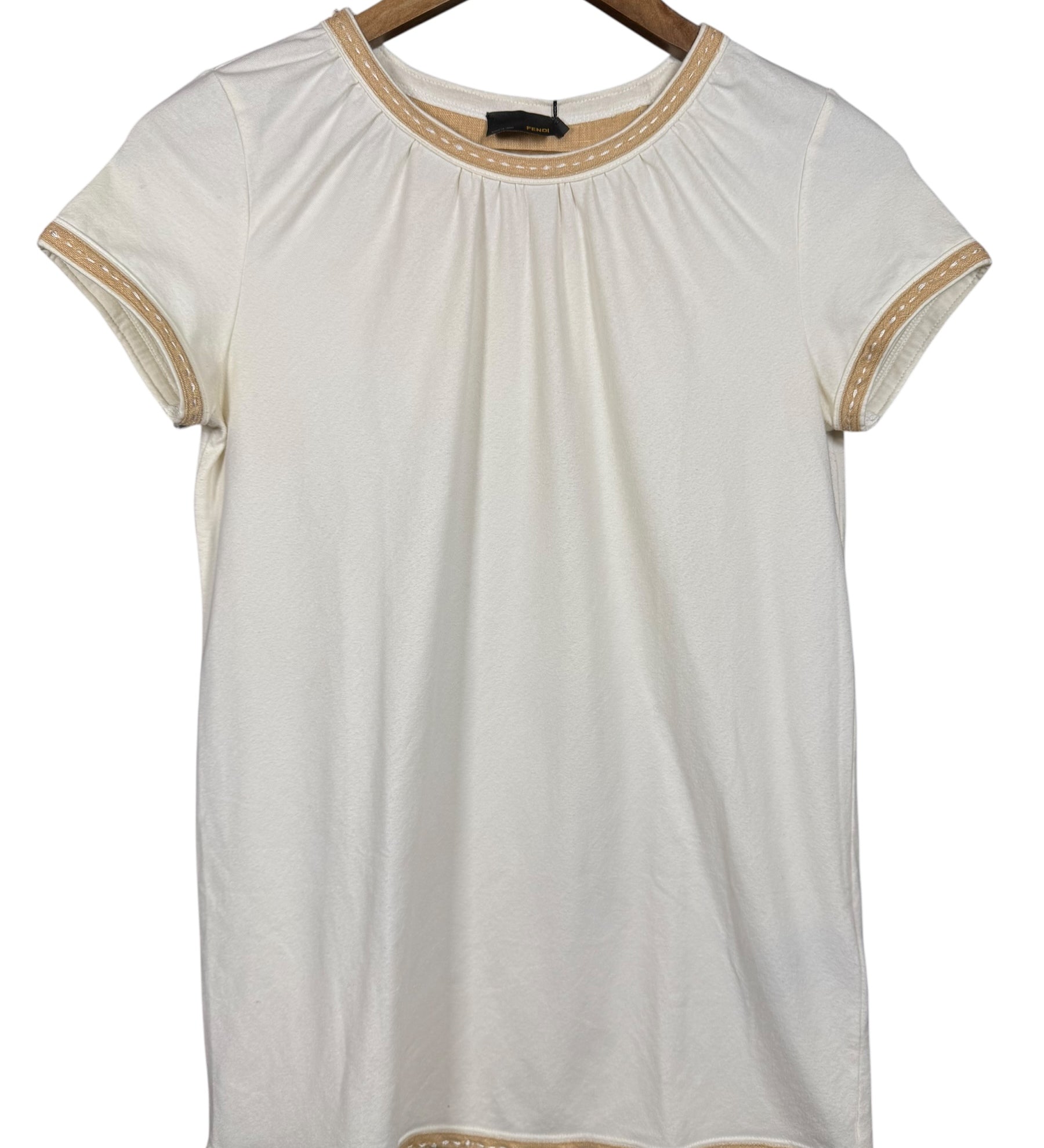 Fendi Embroidered Short Sleeve Top