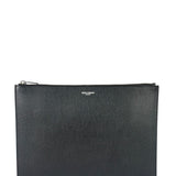Yves Saint Laurent Black Pebbled Leather Pouch