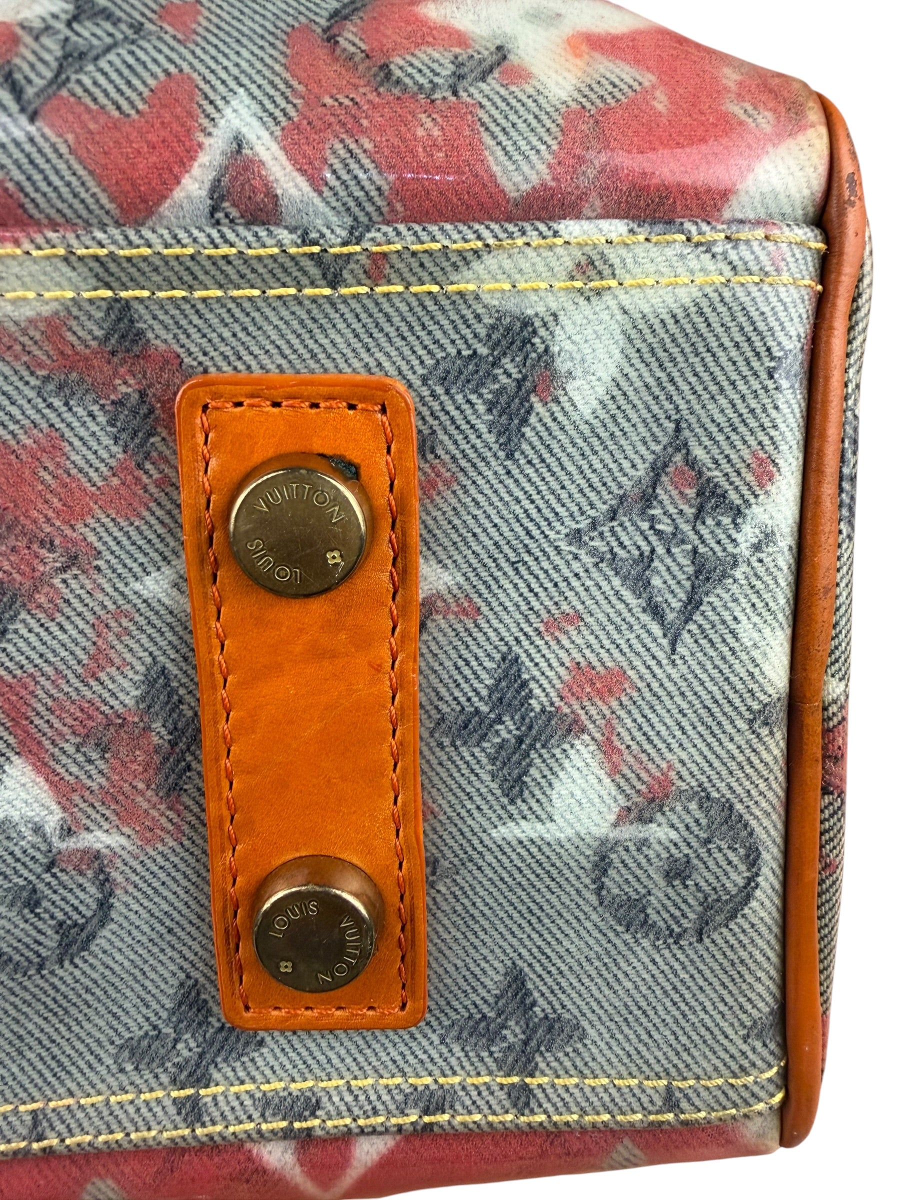 Louis Vuitton Richard Prince Orange Vinyl Canvas Monogram Hand Bag PM
