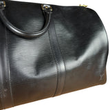 Louis Vuitton Noir Epi Leather Keepall 55