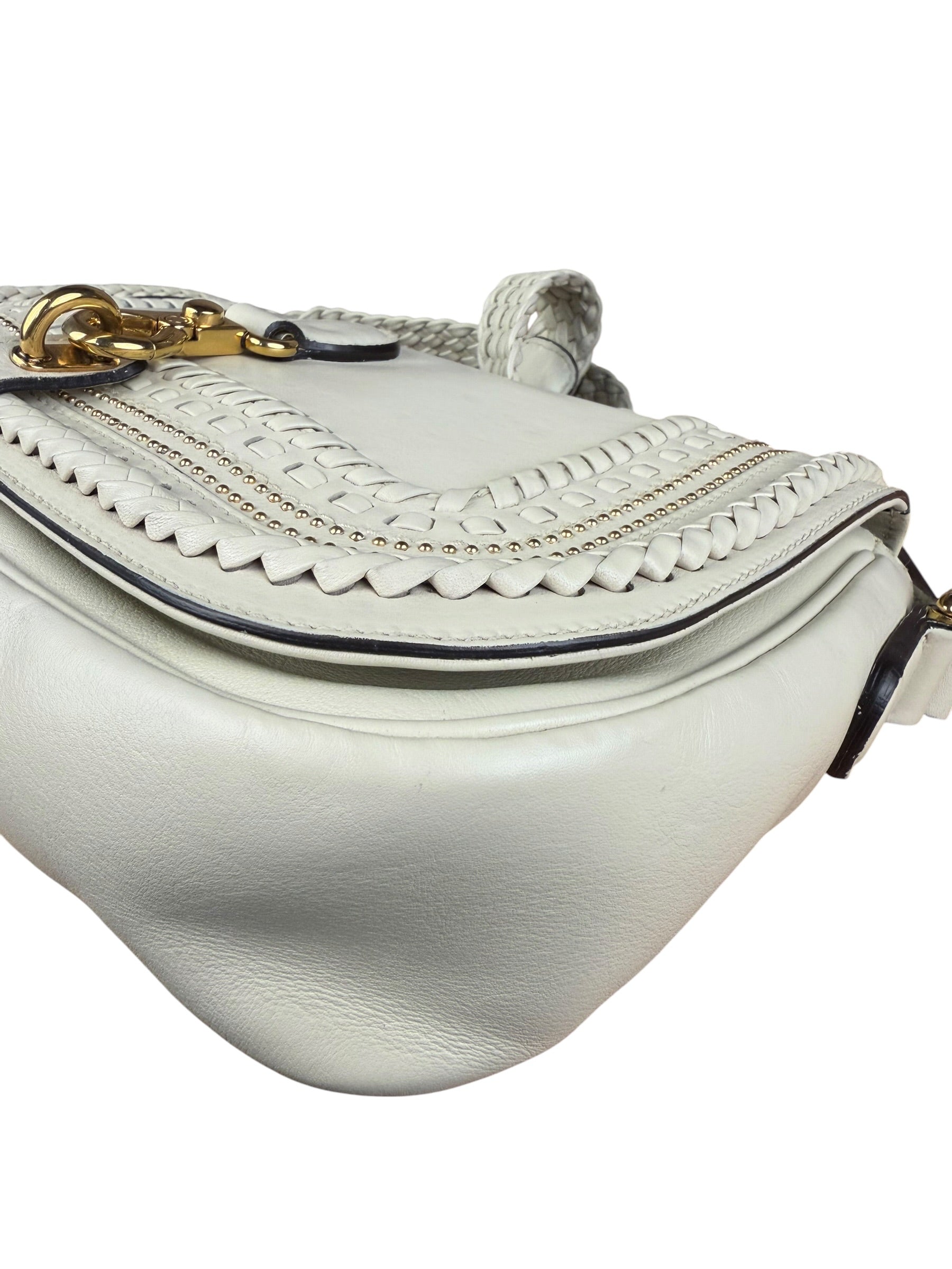 Gucci Limited Edition White Leather Marrakech Satchel Shoulder Bag