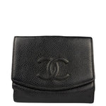 Chanel Navy Blue Leather Caviar Wallet