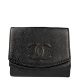Chanel Navy Blue Leather Caviar Wallet