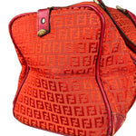Fendi FF Vintage Boston Bag Red