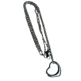 Tiffany & Co. Vintage Silver Open Heart Necklace