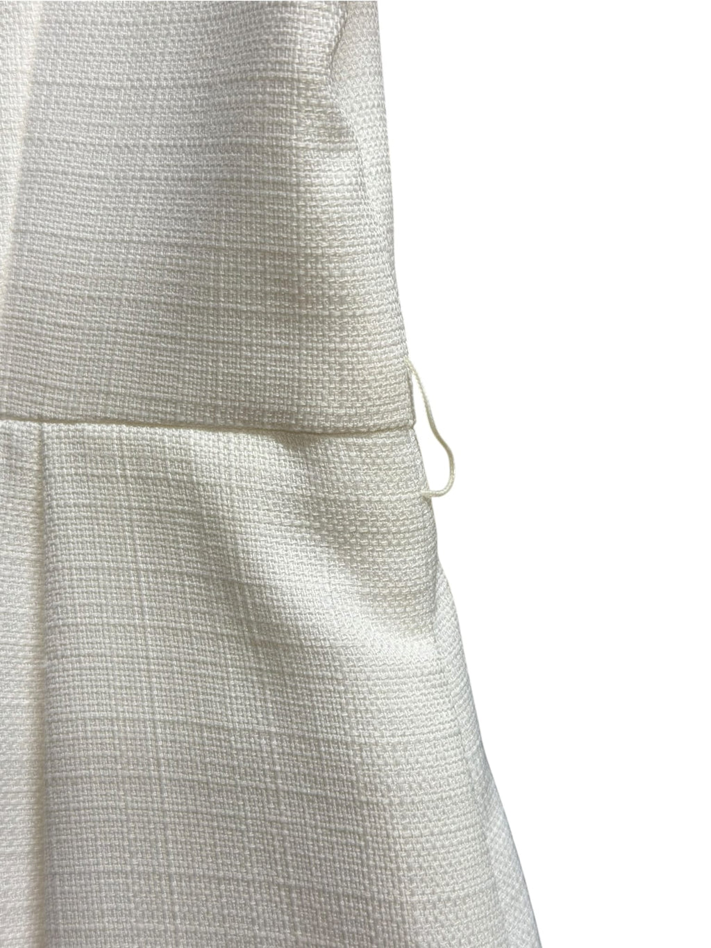 Laisse Passe White/Navy Floral Trim Dress