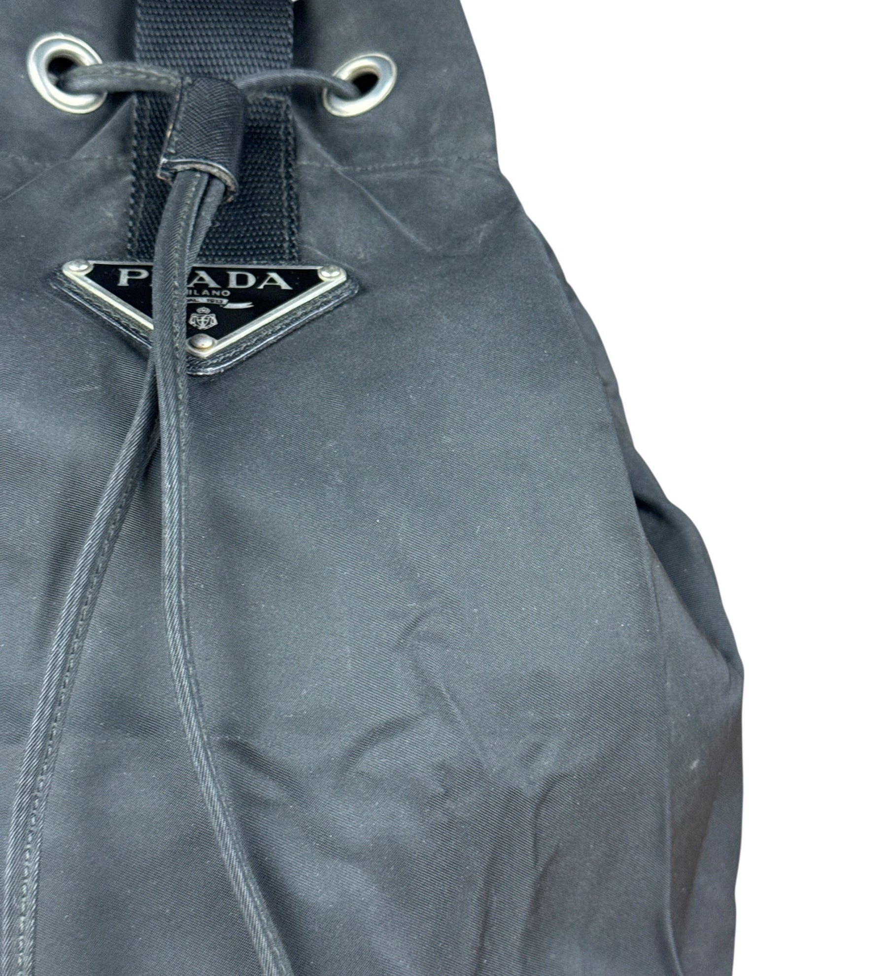 Prada Vintage Nylon Drawstring Crossbody Bag