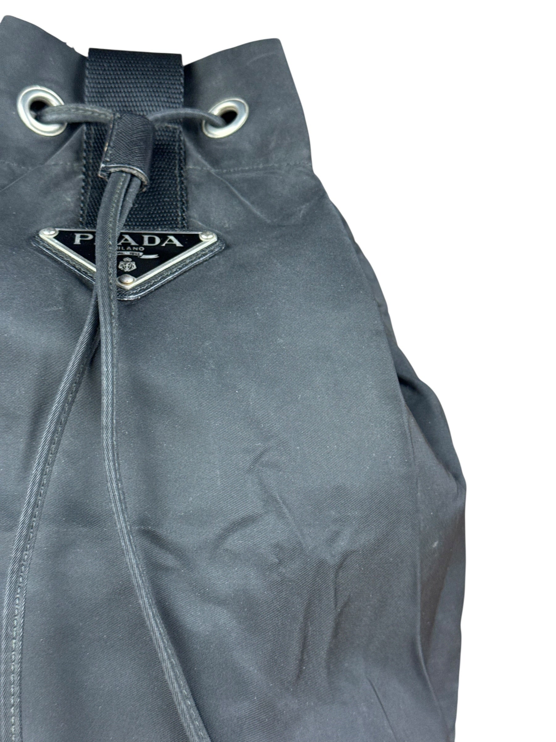 Prada Vintage Nylon Drawstring Crossbody Bag