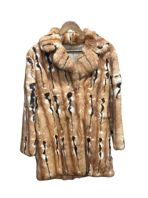 Vintage Antelope Pattern Dyed Hamster Fur Coat