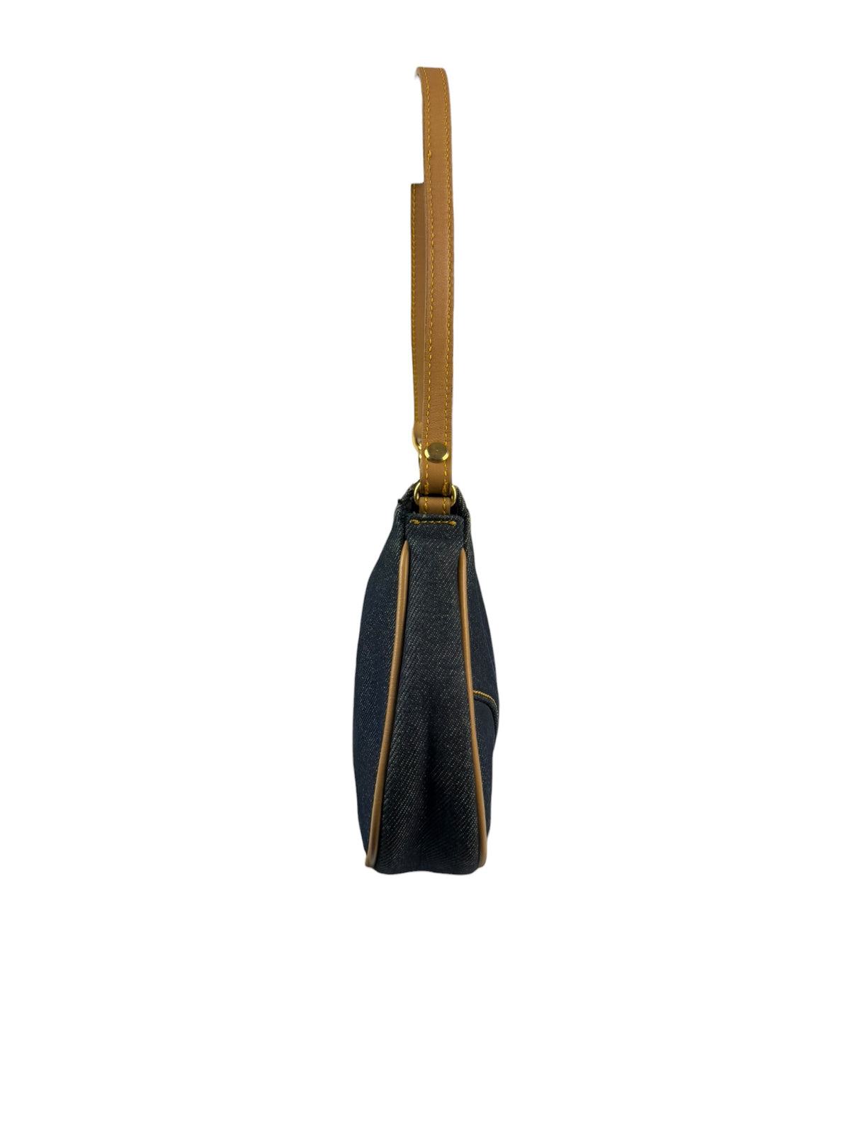 Christian Dior Denim Beige Leather Mini Saddle Pochette