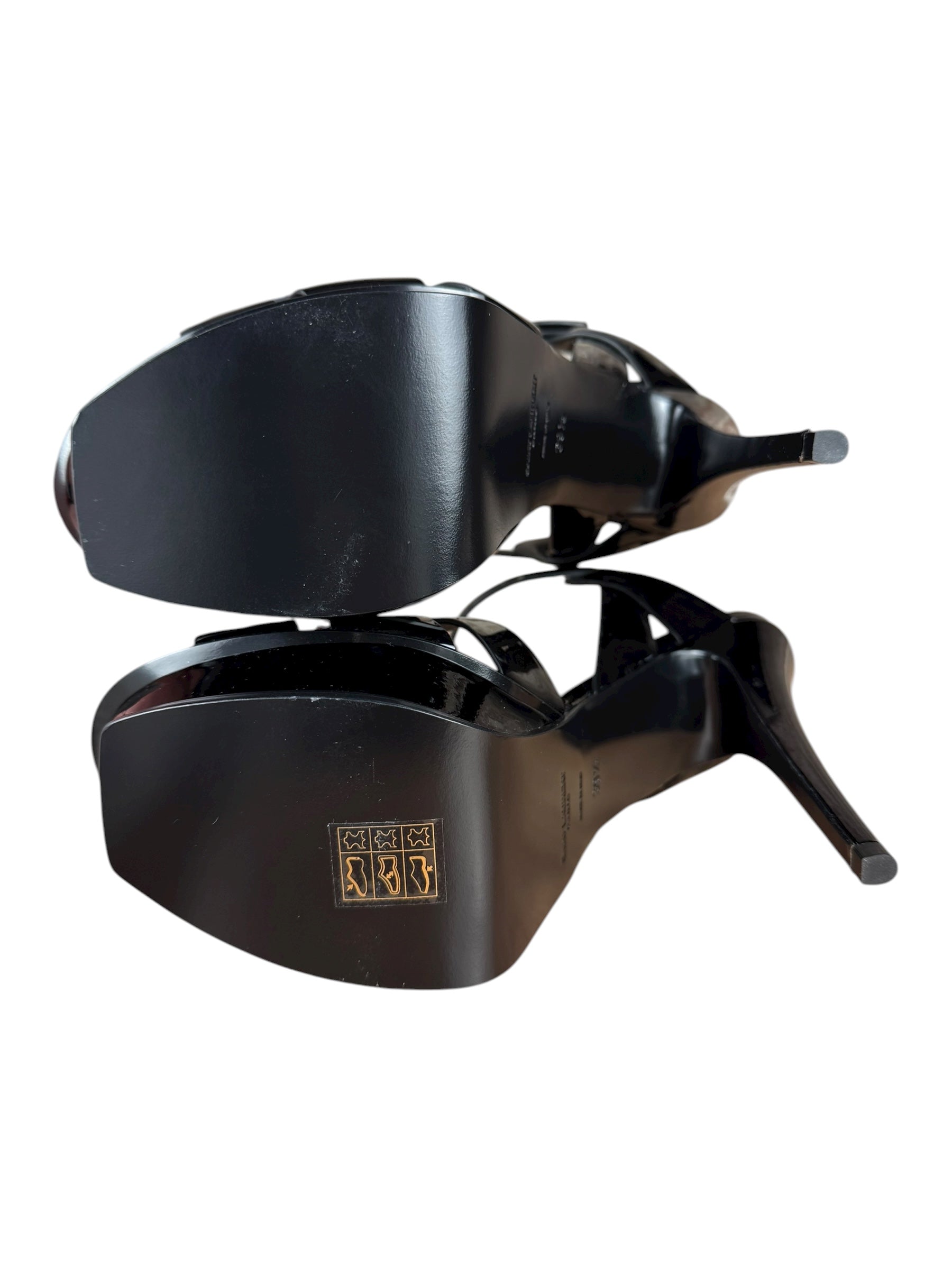 Saint Laurent Tribute Patent Leather Black Heels