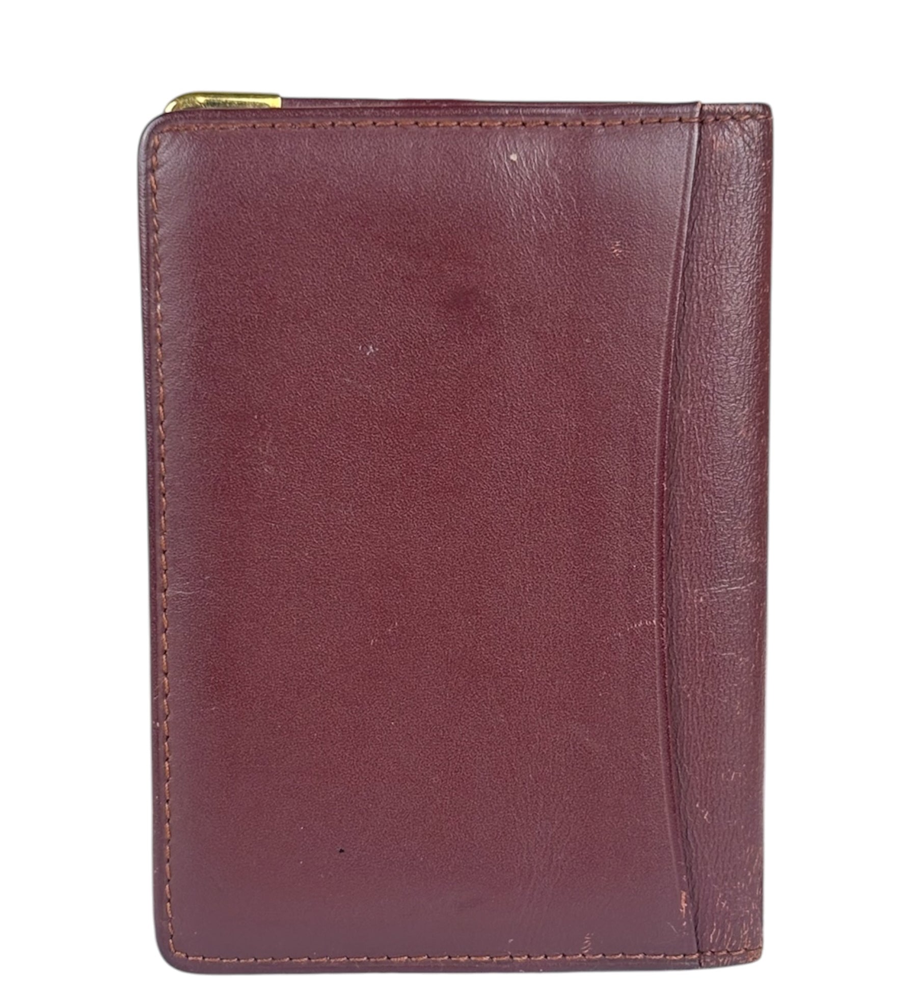 Cartier Vintage Burgundy Leather Wallet