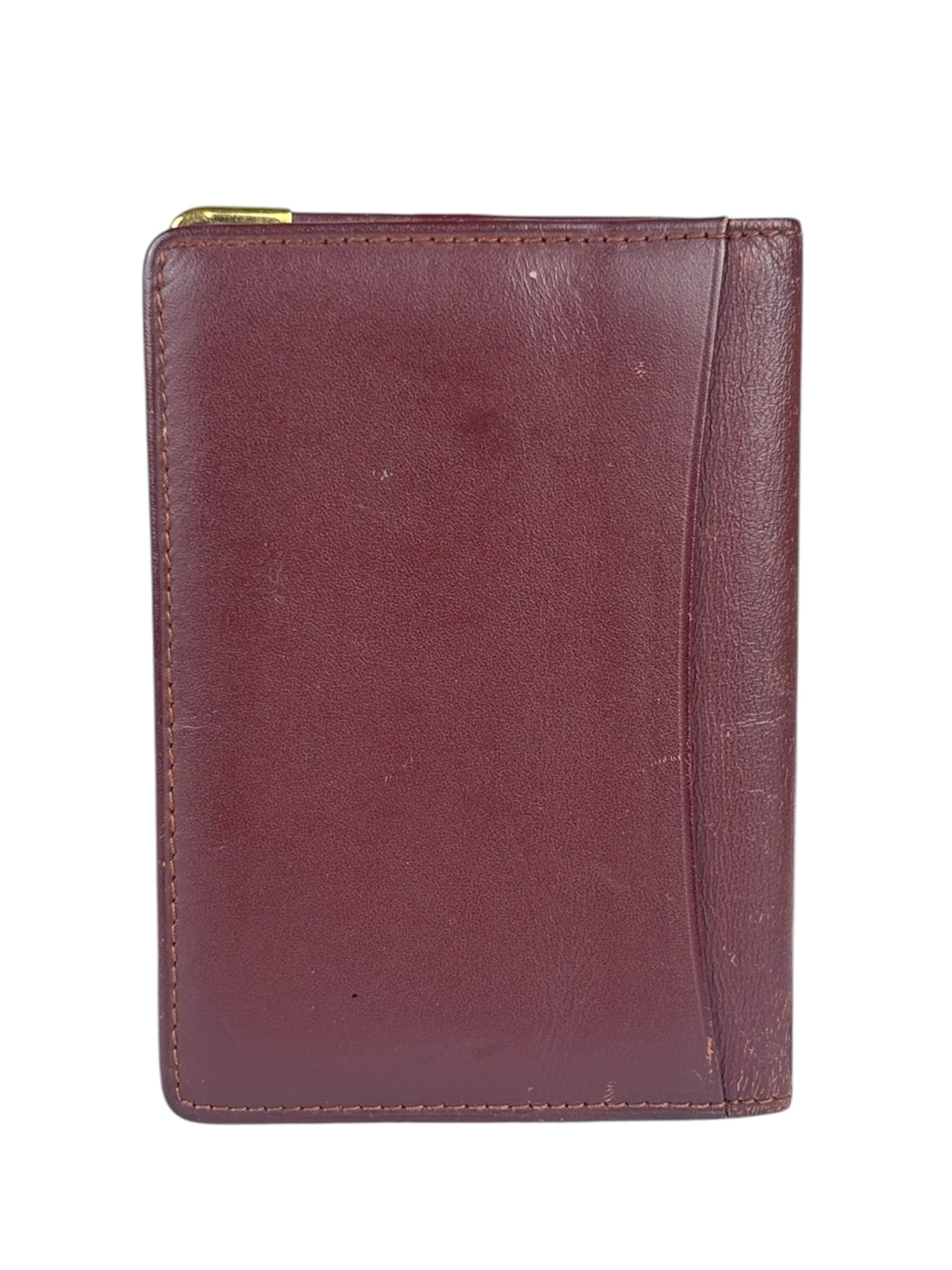 Cartier Vintage Burgundy Leather Wallet