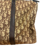 Christian Dior Brown Leather Trim Trotter Boston Bag