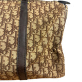 Christian Dior Brown Leather Trim Trotter Boston Bag