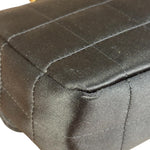 Chanel Black Satin Chocolate Bar Mini Chain Flap Bag 2010